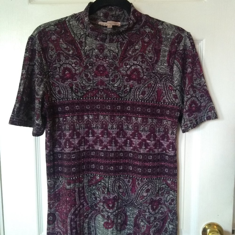 Philosophy Paisley Women Top Size Medium